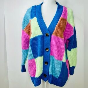 Cotton On Multicolor Patchwork Cardigan